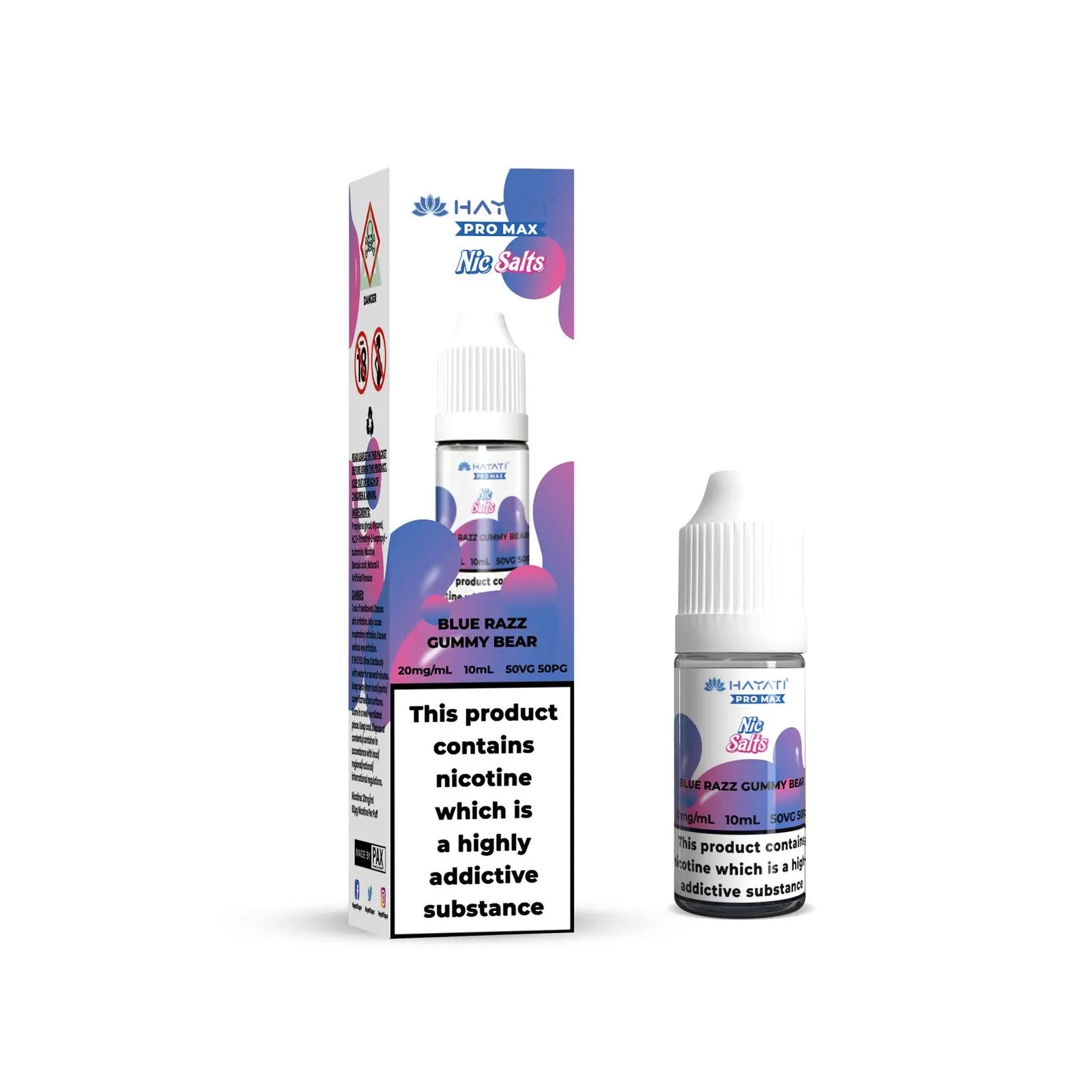 Hayati E-Liquid - Blue Razz Gummy Bear - 10mg Vape Shop Belper, Derby, Ripley