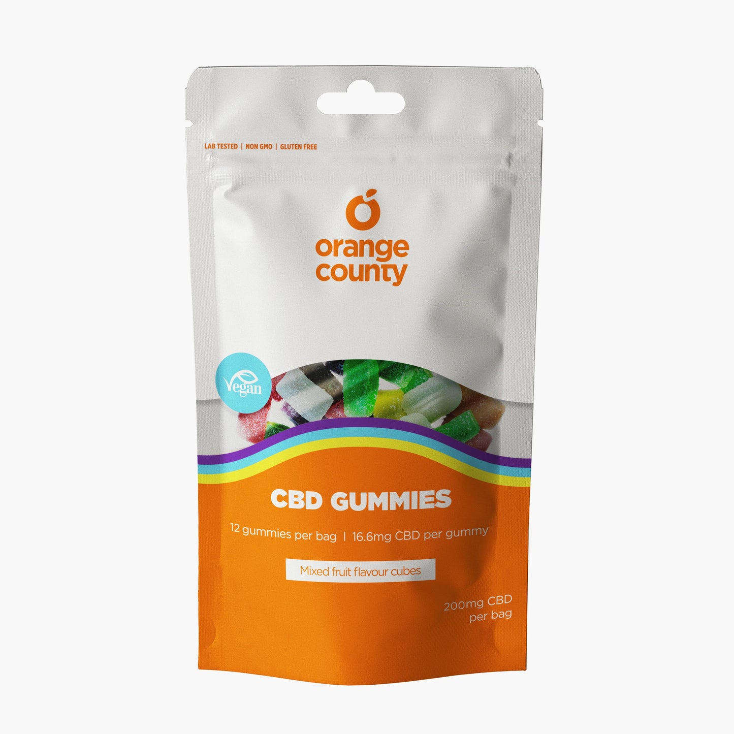 Orange County Gummies Mixed Fruit Cubes Vape Shop Belper, Derby, Ripley