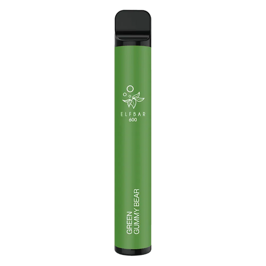 ELFBAR 600 Disposable Vape - Green Gummy Bear Vape Shop Belper, Derby, Ripley